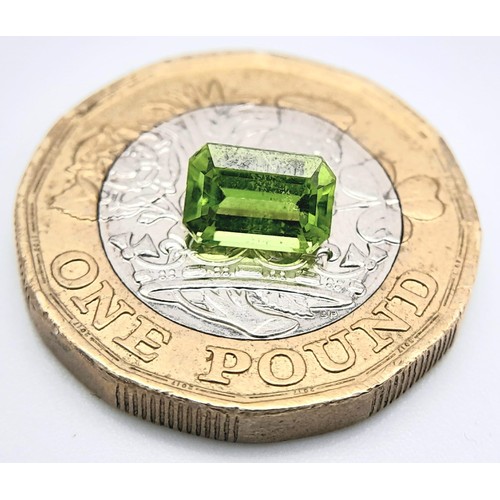 1556 - A Lot of Four Natural Pakistan Peridot Gemstones - GFCO Certified. 1.26ct , 2.10ct , 2.41ct and 2.34... 