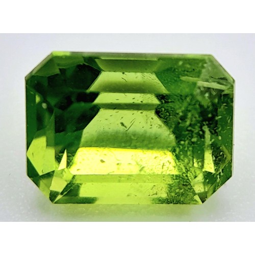 1556 - A Lot of Four Natural Pakistan Peridot Gemstones - GFCO Certified. 1.26ct , 2.10ct , 2.41ct and 2.34... 