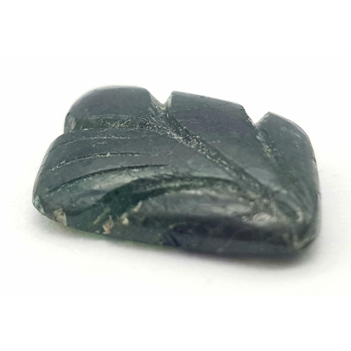 1549 - A 3.73ct Zambian Carved Emerald Gemstone. Comes with the GFCO Swiss Certificate. 

ref: ZK234