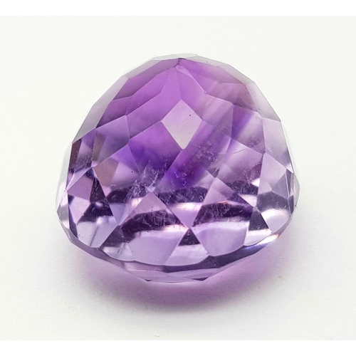 1451 - A 18.25ct Madagascar Natural Amethyst Gemstone, in the Oval Faceted Cut. Comes with the AIG Certific... 