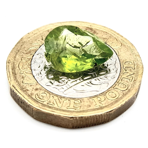 1437 - A 3.18ct Burma Untreated Peridot Gemstone, Pear Faceted cut. Comes with the AIG certificate.

ref: Z... 