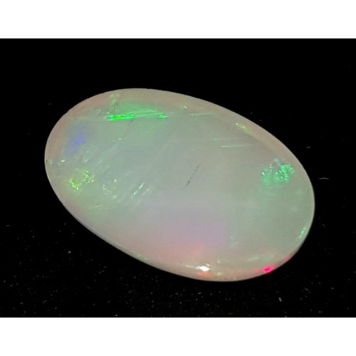 1430 - Two Natural Ethiopian White Opal and Fire Opal, in the Oval Shape - GLI and GFCO Certified.  5.55ct ... 