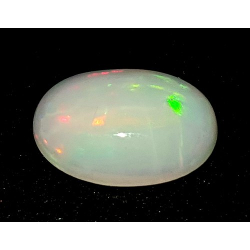 1430 - Two Natural Ethiopian White Opal and Fire Opal, in the Oval Shape - GLI and GFCO Certified.  5.55ct ... 