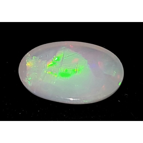 1430 - Two Natural Ethiopian White Opal and Fire Opal, in the Oval Shape - GLI and GFCO Certified.  5.55ct ... 