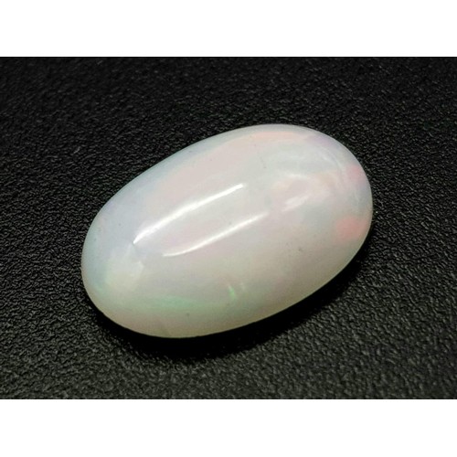 1430 - Two Natural Ethiopian White Opal and Fire Opal, in the Oval Shape - GLI and GFCO Certified.  5.55ct ... 