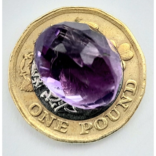 1367 - A 15.25ct Madagascan Amethyst Gemstone - AIG Certified.