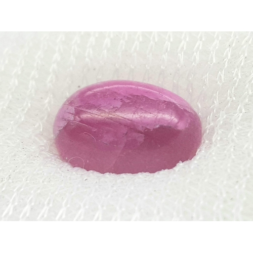 1067 - A 7.17ct Ruby Gemstone Cabochon - AIG certified in a sealed container.