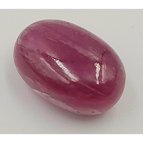 1046 - An 8.01ct Mozambique Ruby Cabochon Gemstone - GFCO certified.