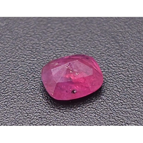 1297 - An Untreated 0.72ct Afghan Ruby Gemstone - GFCO Certified