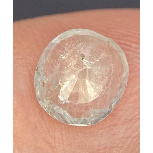 1304 - A 1.79ct Untreated Burmese white Sapphire - GFCO Certified.