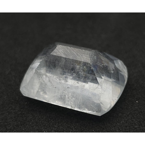 1311 - A 16.72ct Goshenite/Aquamarine Gemstone - Cushion Shape, Fancy cut. Comes with the GFCO Swiss Certif... 