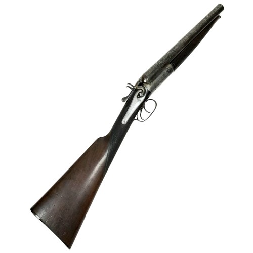 1122 - A Deactivated Antique Double Barrelled Sawn Off Shotgun. This British H. Clarke and Sons, Side by Si... 