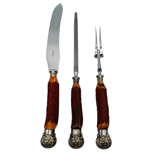 112 - A vintage, carving set made by HARRODS of London – Cutlers & Silversmiths - in original presentation... 