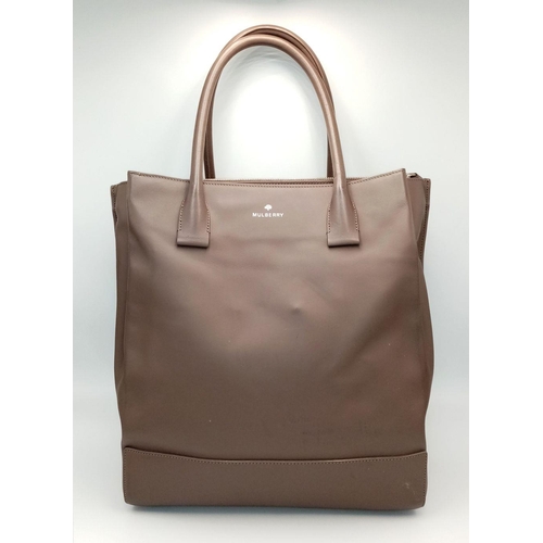 150 - A Mulberry Grey Leather Blossom Tote Bag. 32cm x 36cm. Some exterior marks but please see photos. Sp... 