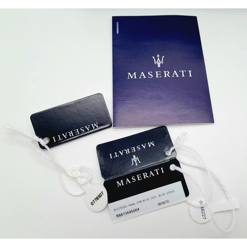 154 - A top of the range MASERATI SUCCESSO CHRONOGRAPH watch. Solar powered, quartz movement (never
needs ... 