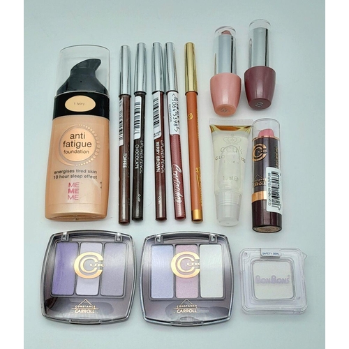 734 - A selection of branded make up, to include lip liners, lipstick, foundation and eye shadows. Please ... 