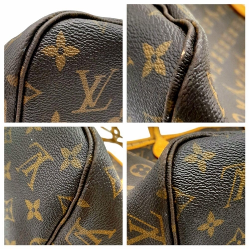 81 - A Louis Vuitton Monogram Canvas Neverfull MM Tote Bag. Monogram canvas exterior with natural cowhide... 