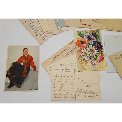 1335 - A Fascinating Parcel of 25 Original WW2 Prisoner of War Letters and Postcards. Procured from the est... 