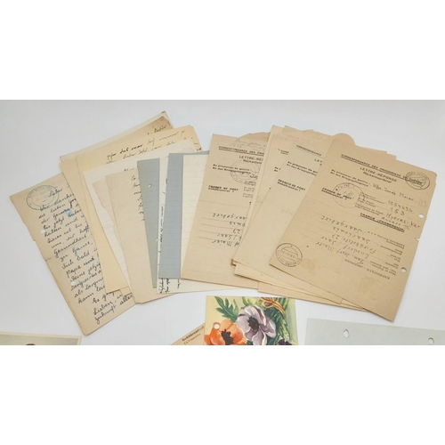 1335 - A Fascinating Parcel of 25 Original WW2 Prisoner of War Letters and Postcards. Procured from the est... 