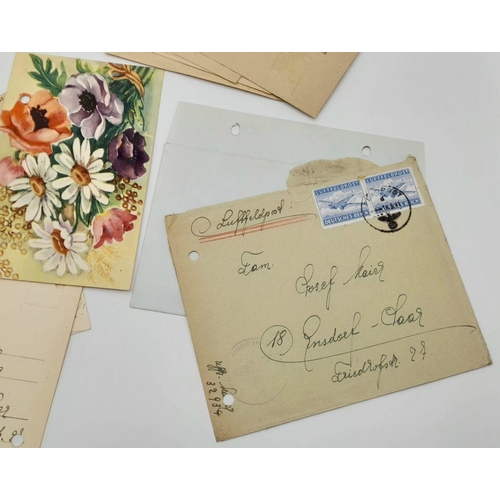 1335 - A Fascinating Parcel of 25 Original WW2 Prisoner of War Letters and Postcards. Procured from the est... 