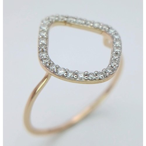 1428 - A 14K YELLOW GOLD DIAMOND SET RING 0.7G SIZE J. Ref: SC 4050