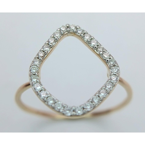 1428 - A 14K YELLOW GOLD DIAMOND SET RING 0.7G SIZE J. Ref: SC 4050