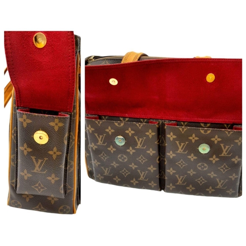 129 - A Louis Vuitton Viva Cite Large Shoulder Bag. Coated LV canvas exterior with two large pockets. Brow... 