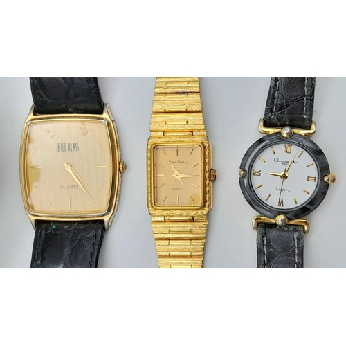 1424 - Four Vintage Quartz Watches. 2 x gents. 2 x ladies. All in need of a battery so as found.