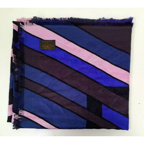 292 - A Louis Vuitton Multi-Colour Scarf. Silk and wool blend. 145cm x 145cm. Italian made. ref: 19590