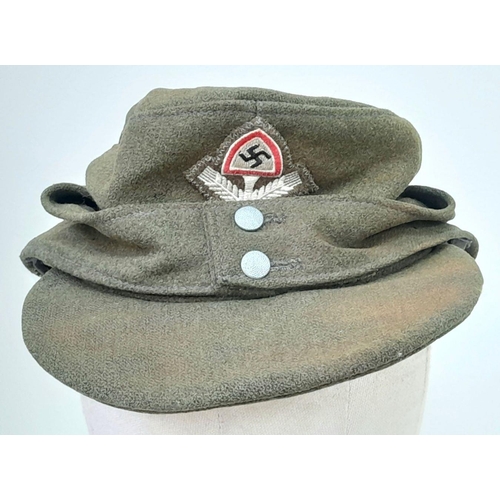 110 - A WW2 German Reich Arbeit’s Dienst (Labour Corps) Enlisted Mans-Nco’s M43 Cap.