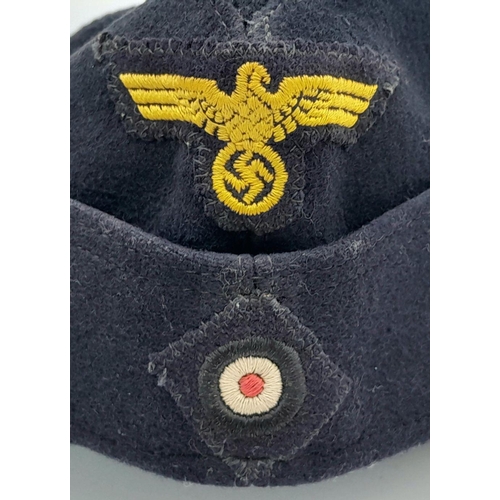 117 - A WW2 Kriegsmarine Enlisted Mans /Nco’s Side Cap. Overall very nice condition with no moth nips.