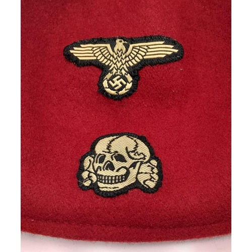 166 - A WW2 German Waffen SS Division Handschar Fez that was worn by enlisted soldiers of the 13th Waffen ... 