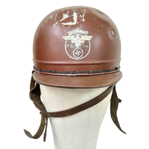 201 - A 3rd Reich N.S.K.K Motor Brigade Ostmark, Motorcycle Sports Helmet.