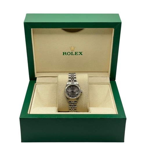 23 - Stainless Steel Rolex Datejust watch 26mm case, Silver Roman Dial on a Jubilee Strap, 1998. Full wor... 