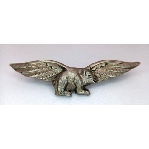 236 - A WW2 British Silver “Guinea Pig” Club Brooch. Worn by servicemen who had been badly burnt and recei... 