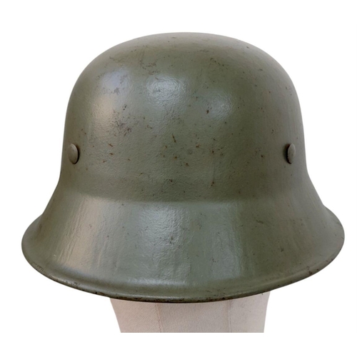 301 - A WW2 German M24 Civil Defence Helmet with Hannover Decal and the Bosh Factory Logo.