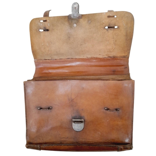 308 - A WW2 German Luftwaffe Briefcase. Named to Oberleutnant J. Koppen. Nice Luftwaffe mark on the clasp.