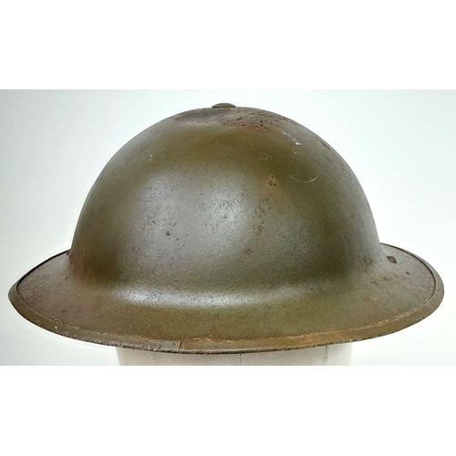 329 - A WW2 1939 Dated British Mk II Helmet and liner with insignia of the 2nd Infantry B.E.F.