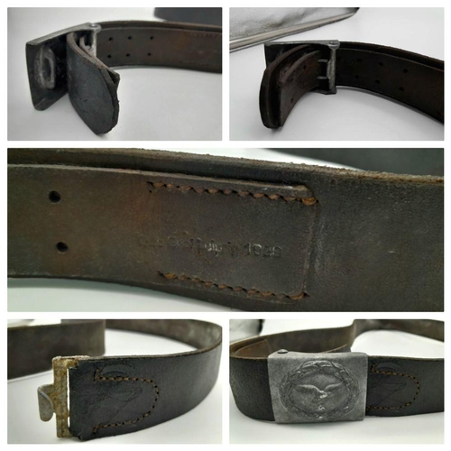 349 - A WW2 German Luftwaffe Belt & Buckle. Maker C.T.D (Christian Theodor Dicke, Lüdenscheid)