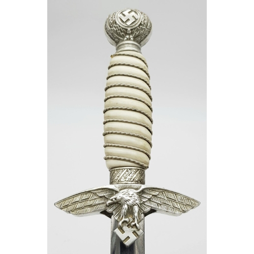 41 - A fine example of a second Pattern Luftwaffe Officers Dagger. Maker: S.M.F  (SMF - Solinger Metallwa... 