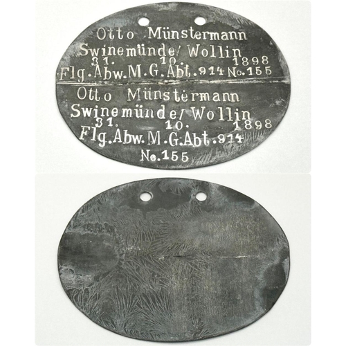 468 - A WW1 Imperial German Heavy Machine Gunners Dog Tag.