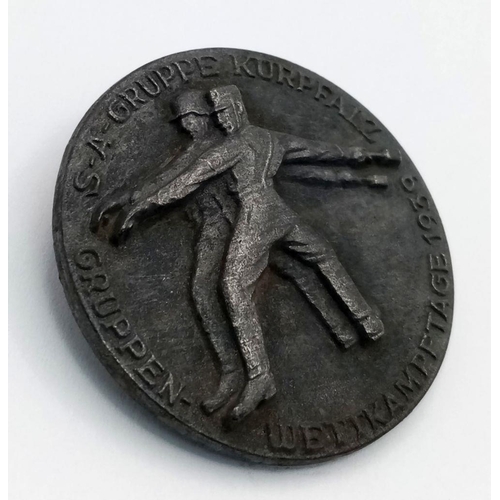 489 - 3rd Reich SA. Gruppe Kurpfalz Wettkampftage 1939 Commemorative Sports Tinnie Badge.