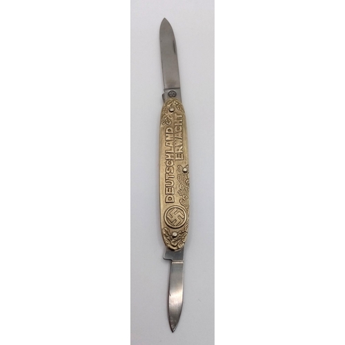 537 - 3rd Reich Patriotic Penknife “Germany Awake”