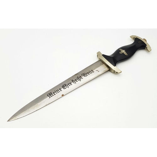 55 - A 3rd Reich M36 Officer Chained Waffen SS Dagger. No Makers Mark, which is exactly as they were issu... 