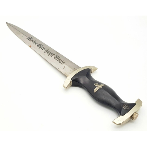 55 - A 3rd Reich M36 Officer Chained Waffen SS Dagger. No Makers Mark, which is exactly as they were issu... 