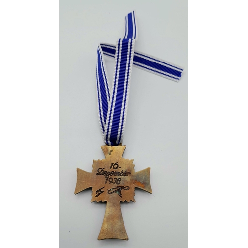 646 - 3rd Reich 2nd Pattern Mothers Cross. Given for producing 4 or 5 children into the Reich Replacement ... 