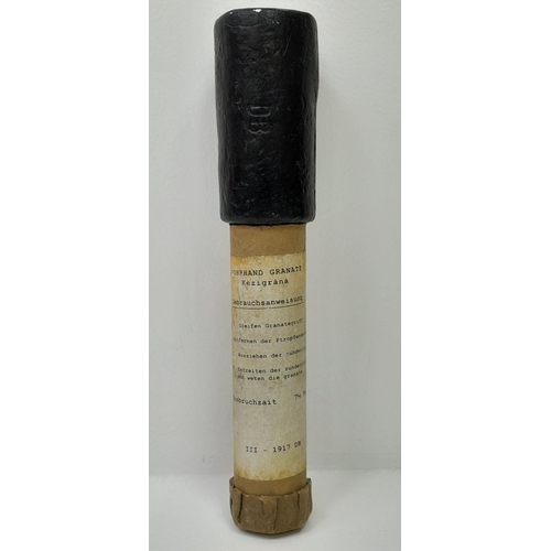 685 - An INERT WW1 Austro-Hungarian Rohr Stick Grenade Dated 1917. UK MAINLAND SHIPPING ONLY!