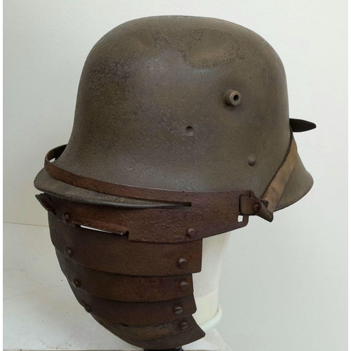 69 - A WW1 Austrian Sturmtruppen (Storm Troopers) “Shock Troops” M18 Helmet with Heavy Machine Gunners An... 