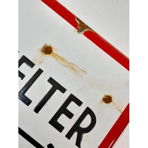 706 - A WW2 London Underground Air Raid Shelter Enamel Sign.