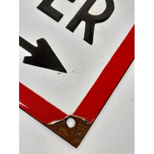 706 - A WW2 London Underground Air Raid Shelter Enamel Sign.